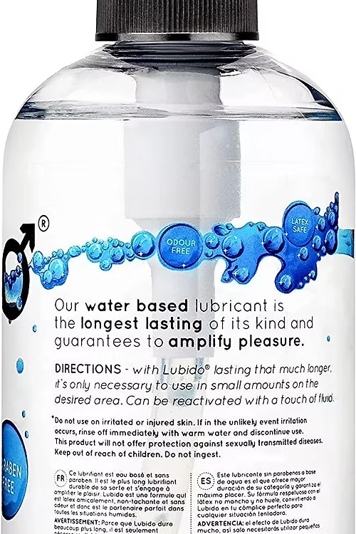 Lubido Water Based Lubricant 250ml Pump Packs + FREE 30ml Anal-Ease