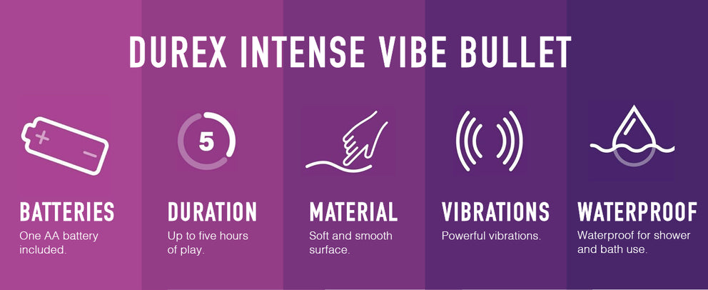 Durex Intense Delight Bullet Vibrator Massager Adult Sex Toy Pleasure Vibrations
