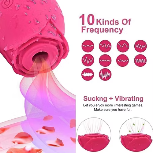 Clitoris Vibrator 10 Speeds Clit Sucking Massager Sex Toys for Women Ucwslwwzwlp