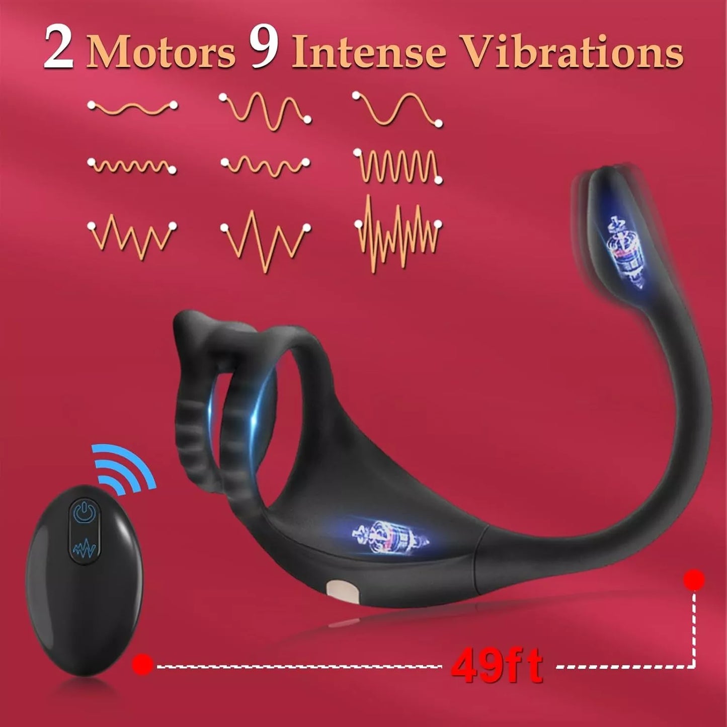 Penis Cock Ring Anal Vibrator Butt Plug Male Prostate Massager Sex Toys for Men