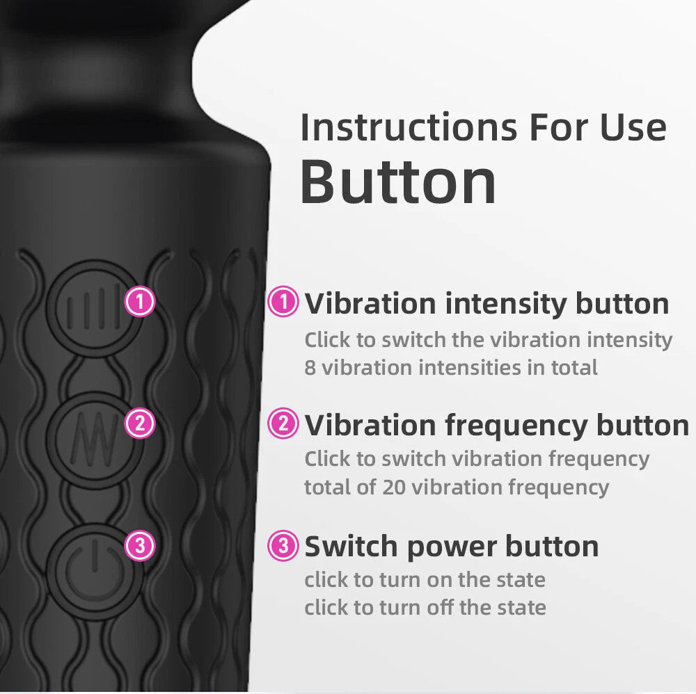 10" Dildo Double Head G-spot Clit Vibrator Massage Wand Adult Sex Toys for Women