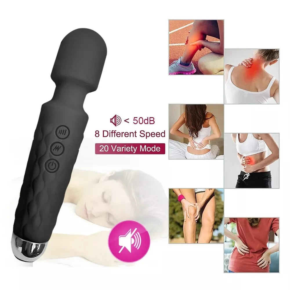 10" Dildo Double Head G-spot Clit Vibrator Massage Wand Adult Sex Toys for Women